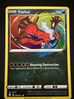 Yveltal 046/072 Amazing Rare Shining Fates Holo Pokemon TCG NM - Image 1