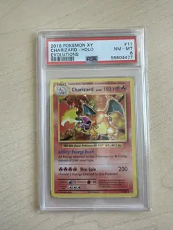 PSA 8 Charizard #11 Holo - 2016 Pokemon XY Evolutions 11/108 - Image 1