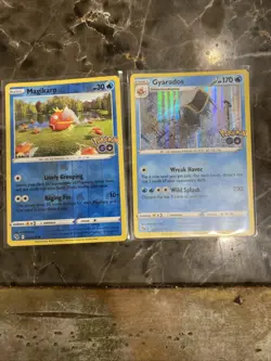 Pokemon TCG Gyarados Holo Rare And Magikarp Holo Rare From Pokemon Go Set - Image 1