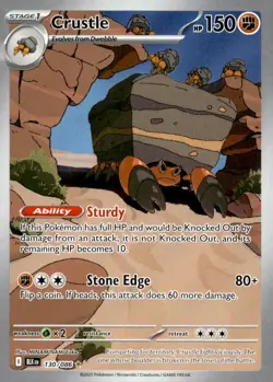 2025 Pokemon Scarlet & Violet Black Bolt Crustle Secret Rare #130/86 - Image 1