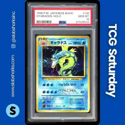 1996 POKEMON BASE SET JP #130 GYARADOS RARE HOLO PSA 10 - Image 1
