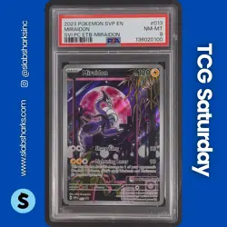 2023 POKEMON SV BLACK STAR PROMO SCARLET & VIOLET P.C. ETB #013 MIRAIDON PSA 8 - Image 1