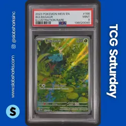 2023 POKEMON SV 151 #166/165 BULBASAUR ILLUSTRATION RARE PSA 9 - Image 1