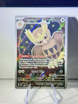 Noctowl SVP 141 Full Art Holo Stellar Crown Pokemon Center ETB Promo ENG NM - Image 1