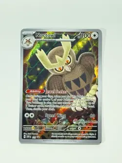 Noctowl SVP 141 Full Art Holo Stellar Crown Pokemon Center ETB Promo ENG NM - Image 3