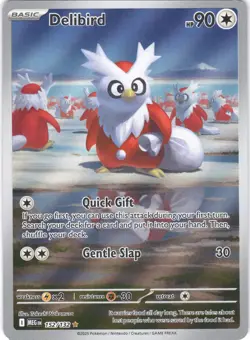 Delibird 152/132 Illustration Rare Mega Evolution Pokemon Holo NM - Image 1