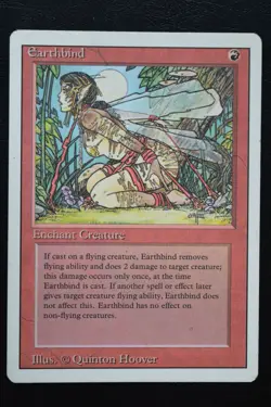 Magic The Gathering MTG EARTHBIND Revised LP Lightly Played - Image 1