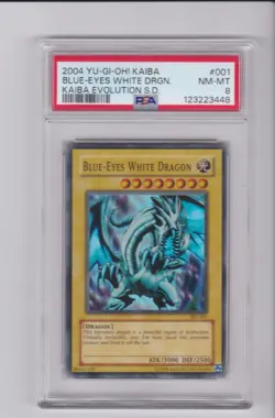 2004 Yu-Gi-Oh! Kaiba Evolution Blue-Eyes White Dragon #001 PSA Slab - Image 2