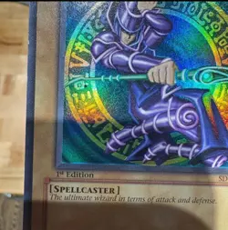 Dark Magician SDY-006 1st Ed Yu-Gi-Oh with odd dot misprint near staff - Rare - Image 2