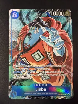 One Piece TCG Jinbe Alt Art OP14-049 SR ENG The Azure's Sea's Seven - Image 1