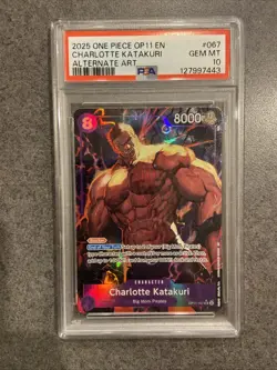 2025 One Piece OP11 EN Charlotte Katakuri Alternate Art #067 PSA Gem Mint 10 - Image 1