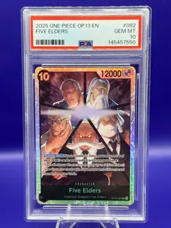 One Piece Five Elders SR OP13 Carrying On His Will PSA 10 - Image 1