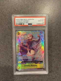2024 One Piece OP08 EN Jewelry Bonney Alternate Art PSA 10 Gem Mint - Image 1