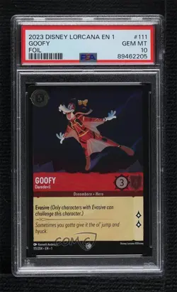 2023 Disney Lorcana - The First Chapter 1 Foil Goofy Daredevil PSA 10 GEM MT - Image 1