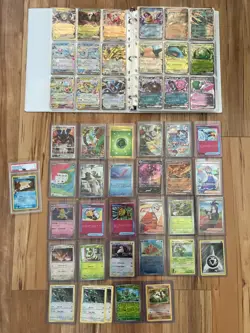 450+ Pokemon Card Collection ~ 36 EX/V Cards, Holos, Binder, English & Japanese - Image 1