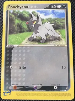 Poochyena 63/109 Ruby and Sapphire Regular - Pokemon Card - Image 1