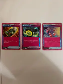 Pokemon TCG Prismatic Evolutions Pink Trainer - 3 Card Lot - Image 1