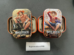 One Piece Card Mini-Tin Pack Set Vol.2 Ace & Luffy Empty Tins (SHIPS NOW!) - Image 1