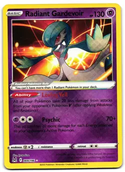 Radiant Gardevoir 069/196 - Lost Origin Radiant Rare Pokemon TCG - M/LP Card - Image 1
