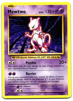 Mewtwo 51/108 - Evolutions Rare Pokemon TCG - LP Card - Image 1