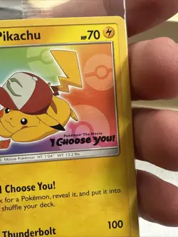 Ash’s Pikachu SM108 Ultra Rare Non Holo Movie Promo Pokemon Card * Sealed * - Image 4
