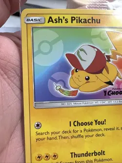 Ash’s Pikachu SM108 Ultra Rare Non Holo Movie Promo Pokemon Card * Sealed * - Image 5