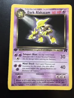 Pokemon Dark Alakazam Card 18/82 Non-Holo Rare 1st Edition - Image 1