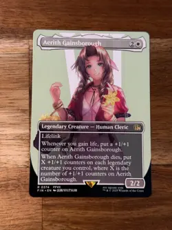 Final Fantasy Aerith Gainsborough Borderless non foil Magic MTG FIN374 - Image 1