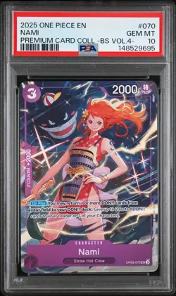 2025 ONE PIECE PREMIUM CARD COLLECTION BEST SELECTION VOL.4 - #070 NAMI PSA 10 - Image 1