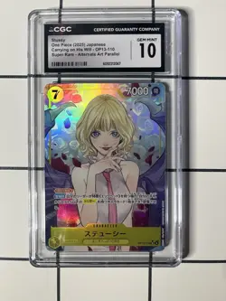 CGC 10 Stussy OP13-110 SR Parallel ONE PIECE Card Game Japanese - Image 1