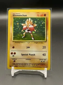 Pokemon Hitmonchan Holo Rare Base Set Card 7/102 70 HP Basic English - Image 1