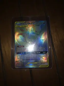 Pokemon TCG Unified Minds Mewtwo Mew GX Full Art English Card Rainbow 242/236 - Image 2