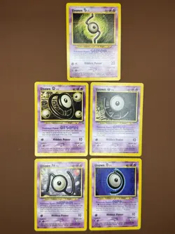 Pokemon TCG Unown S O U N D Neo Discovery/Destiny 5 Card Lot 2002 - Image 1