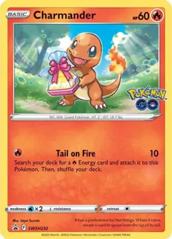 Charmander SWSH232 Sword & Shield Promo Card Pokemon Go pin collection 2022 - Image 1