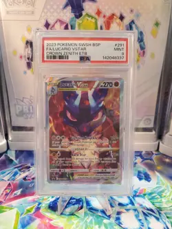 PSA 9 MINT Lucario VSTAR SWSH291 SWSH: Sword & Shield Promo Cards Holo - Image 1