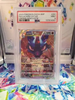 PSA 9 MINT Lucario VSTAR SWSH291 SWSH: Sword & Shield Promo Cards Holo - Image 1