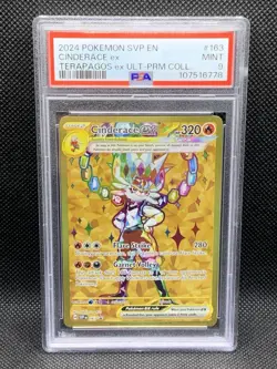 2024 Pokemon Cinderace Ex Promo #163 PSA MINT 9 - Image 1