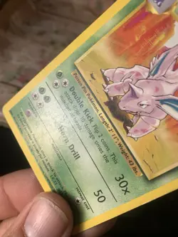 1999 Shadowless Base Set Nidorino 37/102 Pokemon TCG Uncommon - Image 2