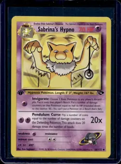 2000 Pokemon Gym Challenge 1st Edition Sabrina's Hypno #56/132 - Image 1