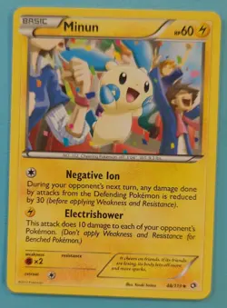 Pokemon TCG Card Minun Lightning Normal Legendary Treasures LTR 48/113 - Image 1