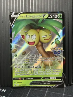 Pokemon Alolan Exeggutor V SWSH225 Pokemon GO Promo Holo 240 HP Pokemon TCG - Image 1