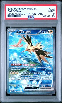 2023 POKEMON MEW EN-151 SPECIAL ILLUSTRATION RARE #202 ZAPDOS EX PSA 9 - Image 1