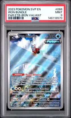 2023 POKEMON SVP EN-SV BLACK STAR PROMO #066 IRON BUNDLE PSA 9 - Image 1
