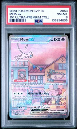 2023 POKEMON SVP EN-SV PROMO 151 ULTRA-PREMIUM COLLECTION #053 MEW EX PSA 8 - Image 1