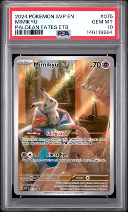2024 POKEMON SVP EN-SV BLACK STAR PROMO #075 MIMIKYU PSA 10 - Image 1