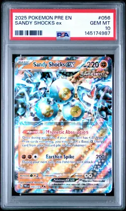 2025 POKEMON PRE EN-PRISMATIC EVOLUTIONS #056 SANDY SHOCKS EX PSA 10 - Image 1