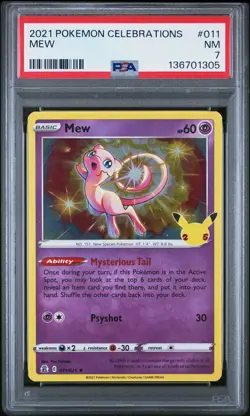 2021 POKEMON CELEBRATIONS #011 MEW PSA 7 - Image 1