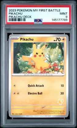 2023 POKEMON MY FIRST BATTLE-PIKACHU DECK PIKACHU PSA 9 - Image 1