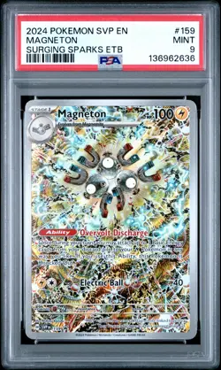2024 POKEMON SVP EN-SV BLACK STAR PROMO #159 MAGNETON PSA 9 - Image 1