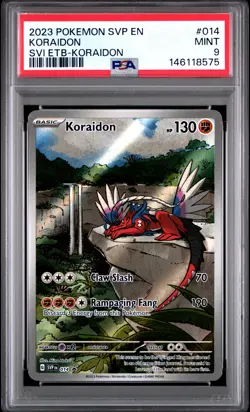 2023 POKEMON SVP EN-SV BLACK STAR PROMO #014 KORAIDON PSA 9 - Image 1